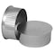 Imperial 8 in. D Galvanized Steel Crimped Pipe End Cap GV0737 - alternate 1